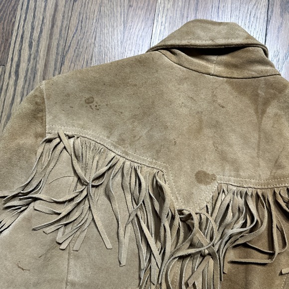 Pioneer Wear Suede Leather Fringe Jacket Vintage Western Ladies SZ 12 COWGIRL - Picture 16 of 16